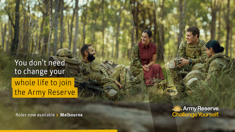 Defence Force Recruiting launches ‘Your life, plus Army Reserve.’ campaign via VMLY&R
