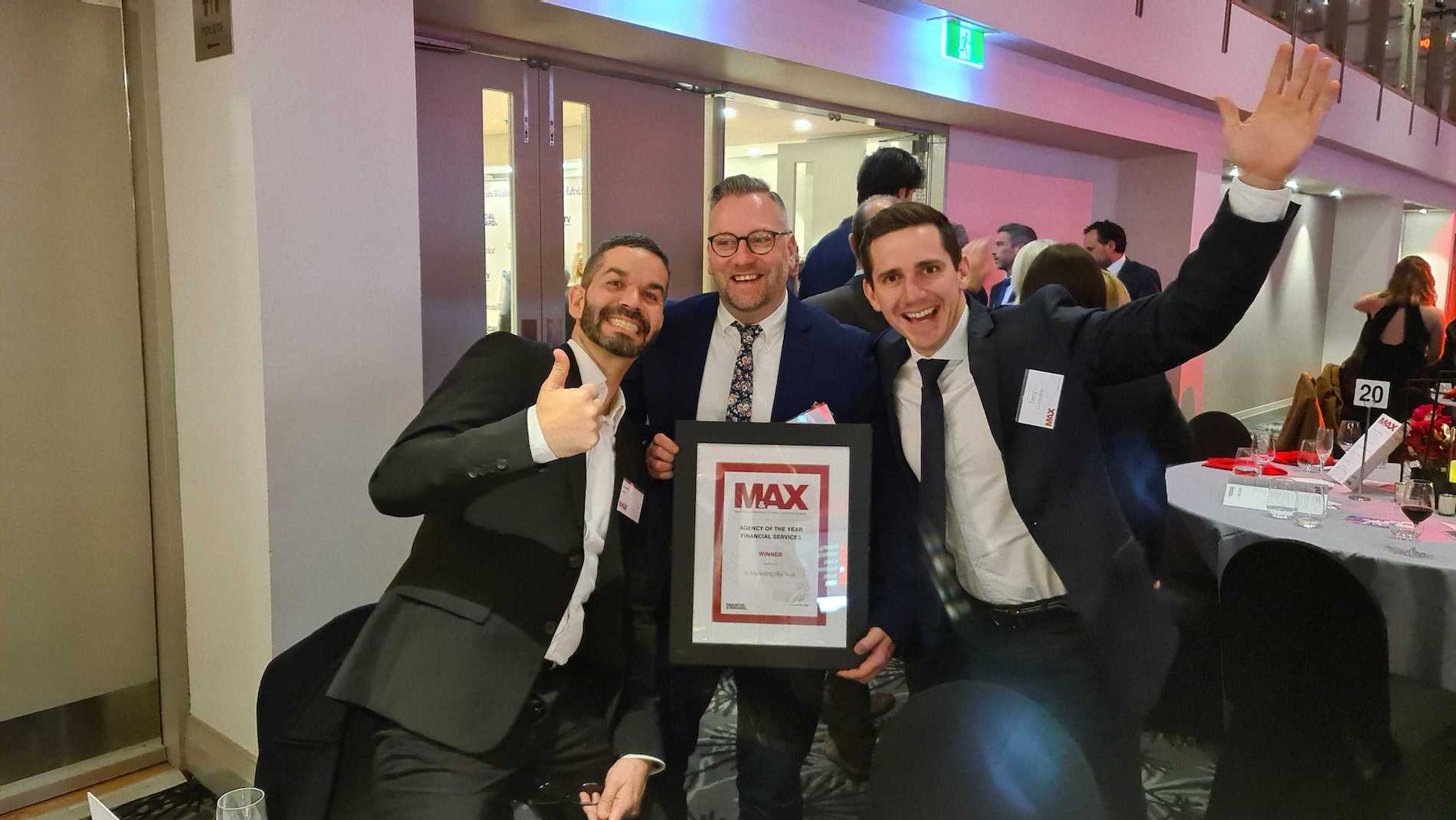 In Marketing We Trust takes out Agency of the Year title at Financial Standard MAX Awards