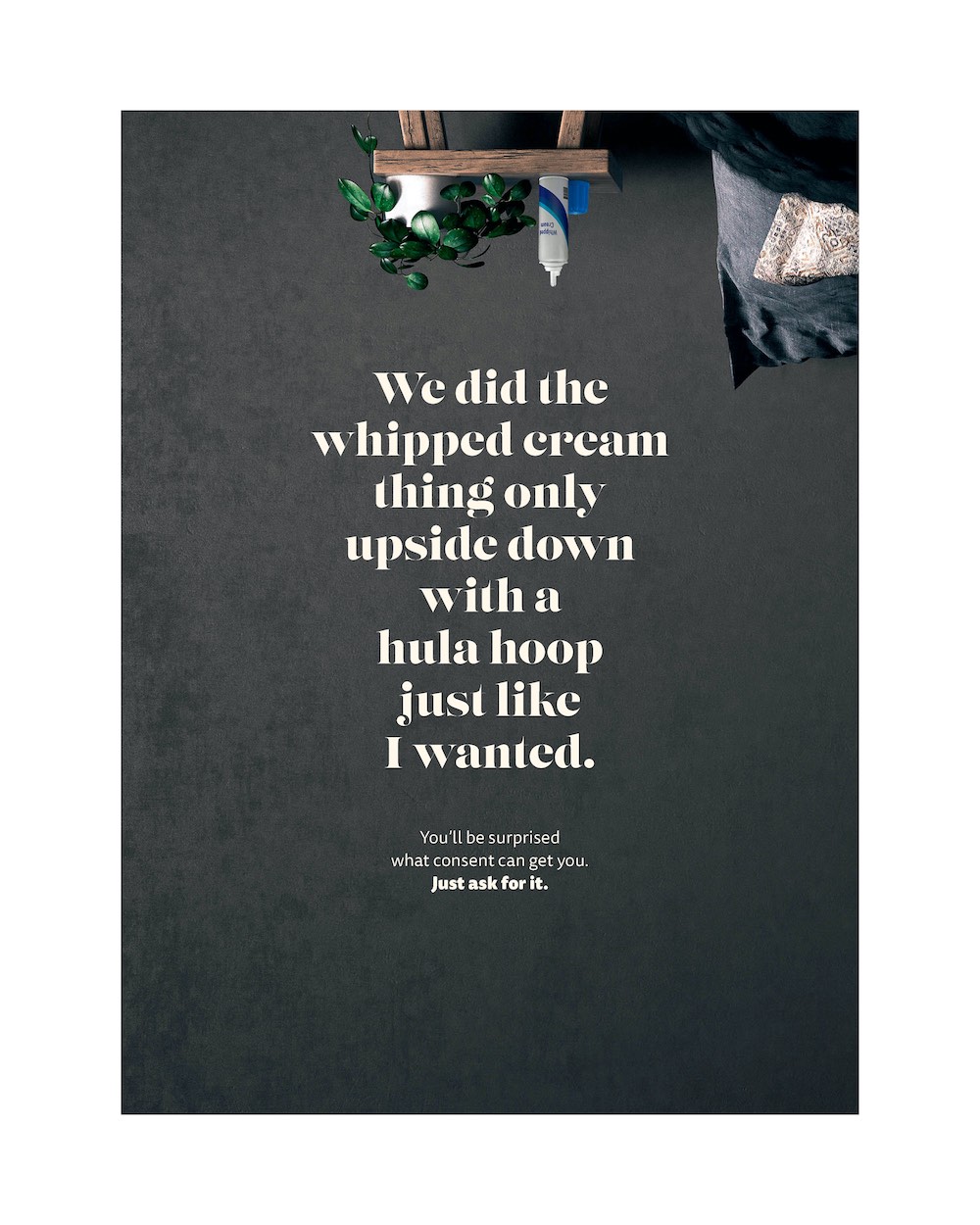 marie claire magazine tasks leading creative agencies to create campaigns around consent