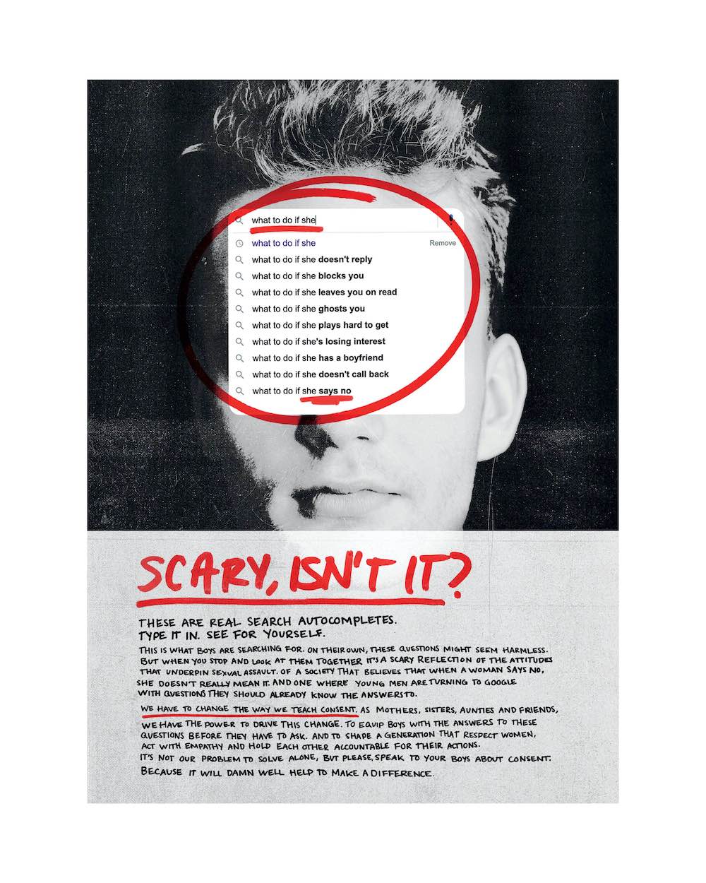 marie claire magazine tasks leading creative agencies to create campaigns around consent