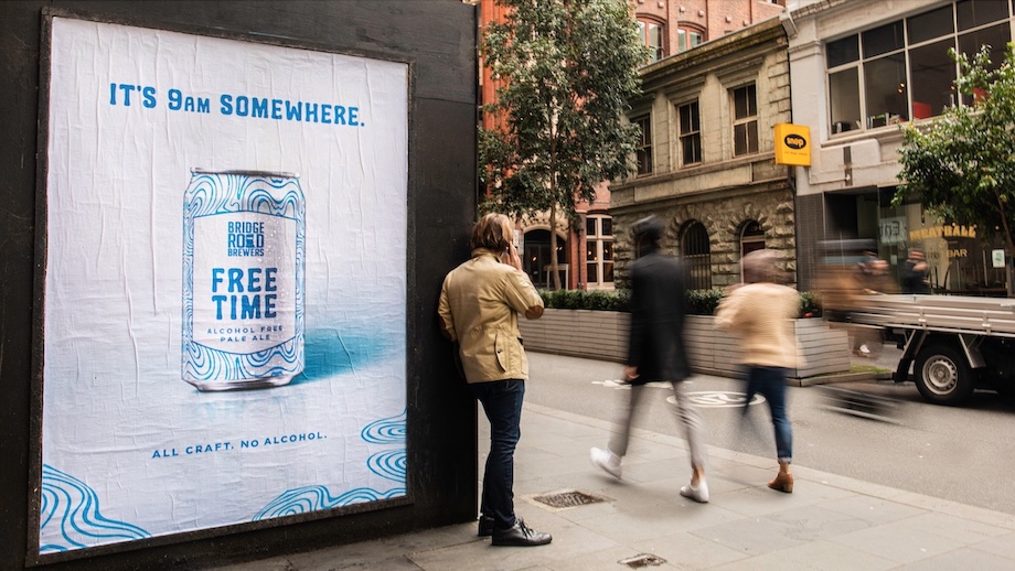 Any time is beer o’clock in Bridge Road Brewers non-alcoholic beer campaign via By All Means