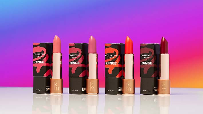 BINGE creates inclusive Gossip Girl lipstick range in celebration of the brand new season and its diverse cast, via Thinkerbell