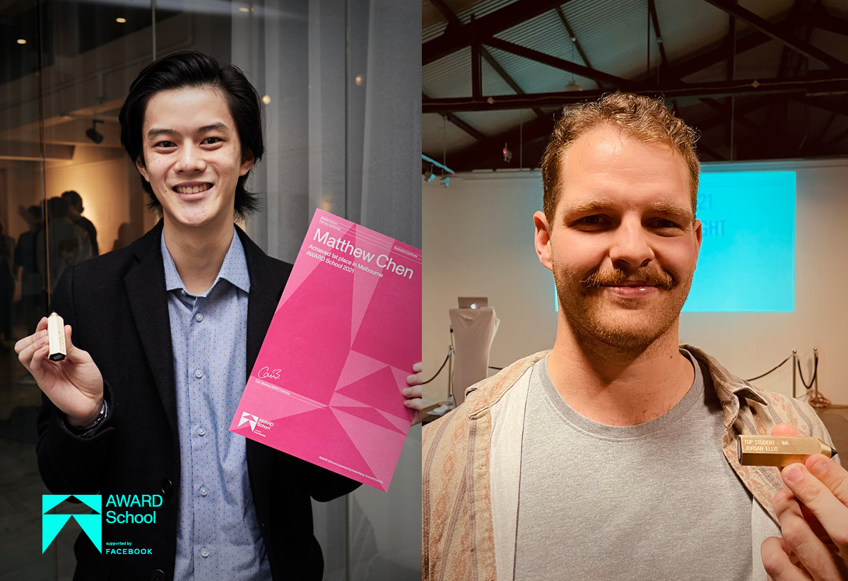 Matthew Chen and Jordan Ellis crowned AWARD School 2021 Top Students for VIC and WA