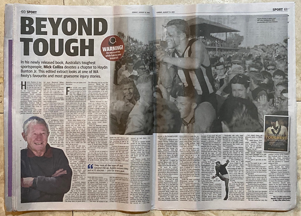 Perth copywriter Mick Colliss tells the story of Australia’s Toughest Sportspeople in new book