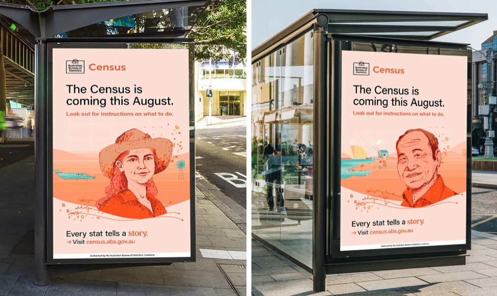 Australian Bureau of Statistics says ‘Every stat tells a story’ in Census campaign via BMF + UM
