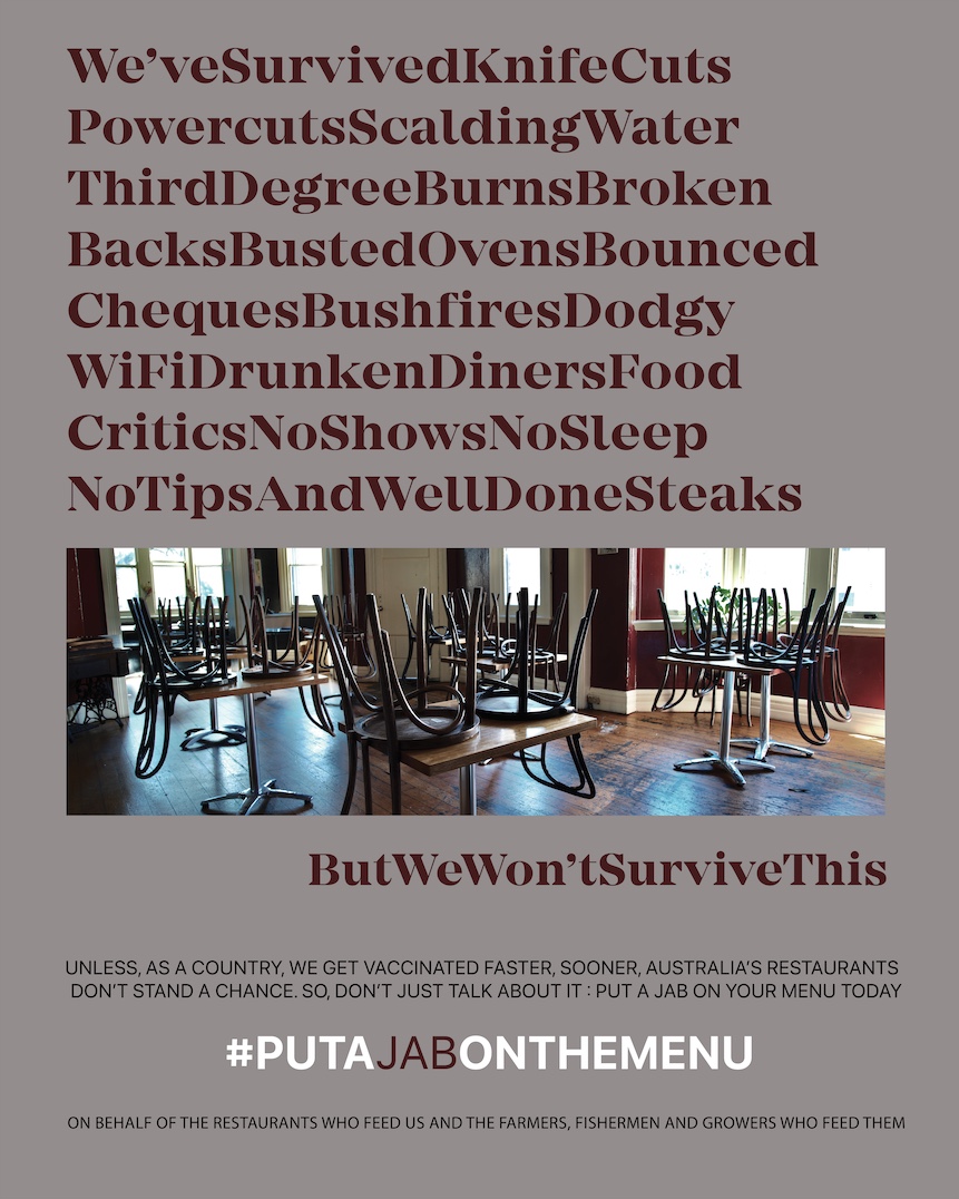 CB Exclusive: Bruised Australian restaurant industry gets a welcome jab of creativity with #putajabonthemenu  campaign via The C-Suite