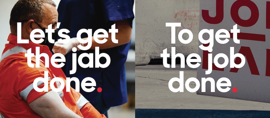 John Holland says “Let’s get the jab done to get the job done” in new campaign via hellofuture.tv