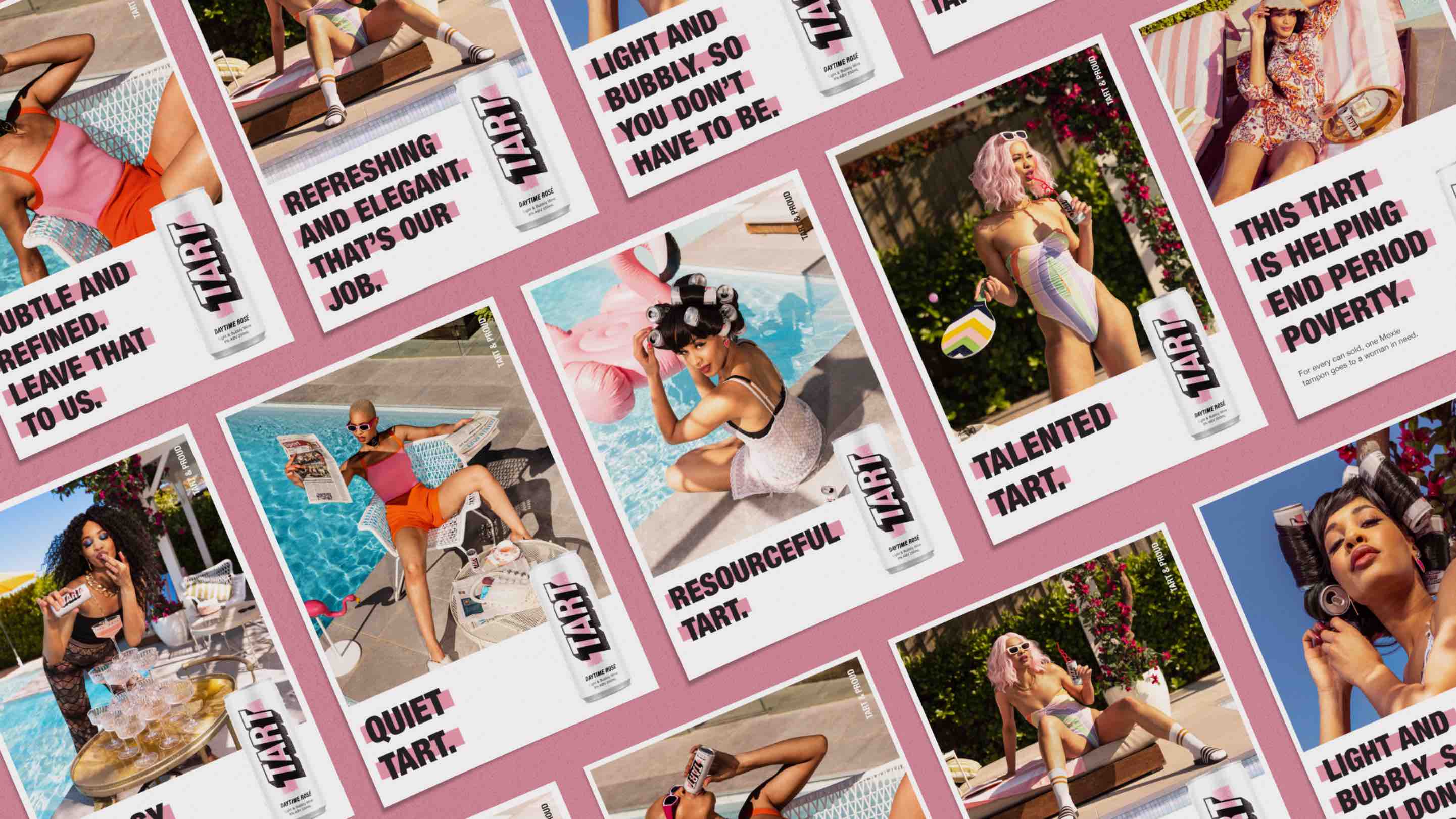 A bunch of smart, fierce and talented tarts launch campaign for TART Daytime Rosé via Dig