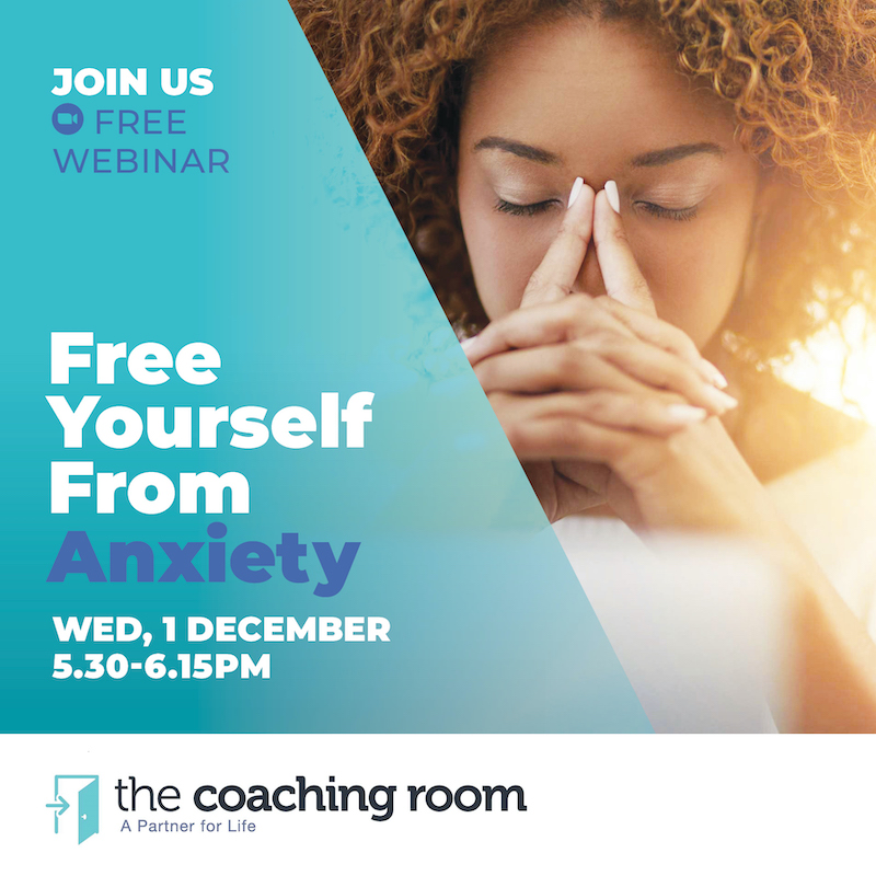 The Coaching Room to host free virtual event ‘Free Yourself From Anxiety’ next Wed, December 1