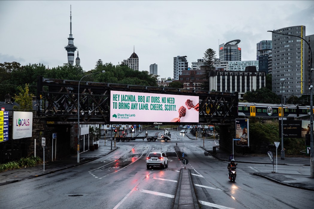 Australian Lamb sends letters to world leaders in global billboard campaign via The Monkeys