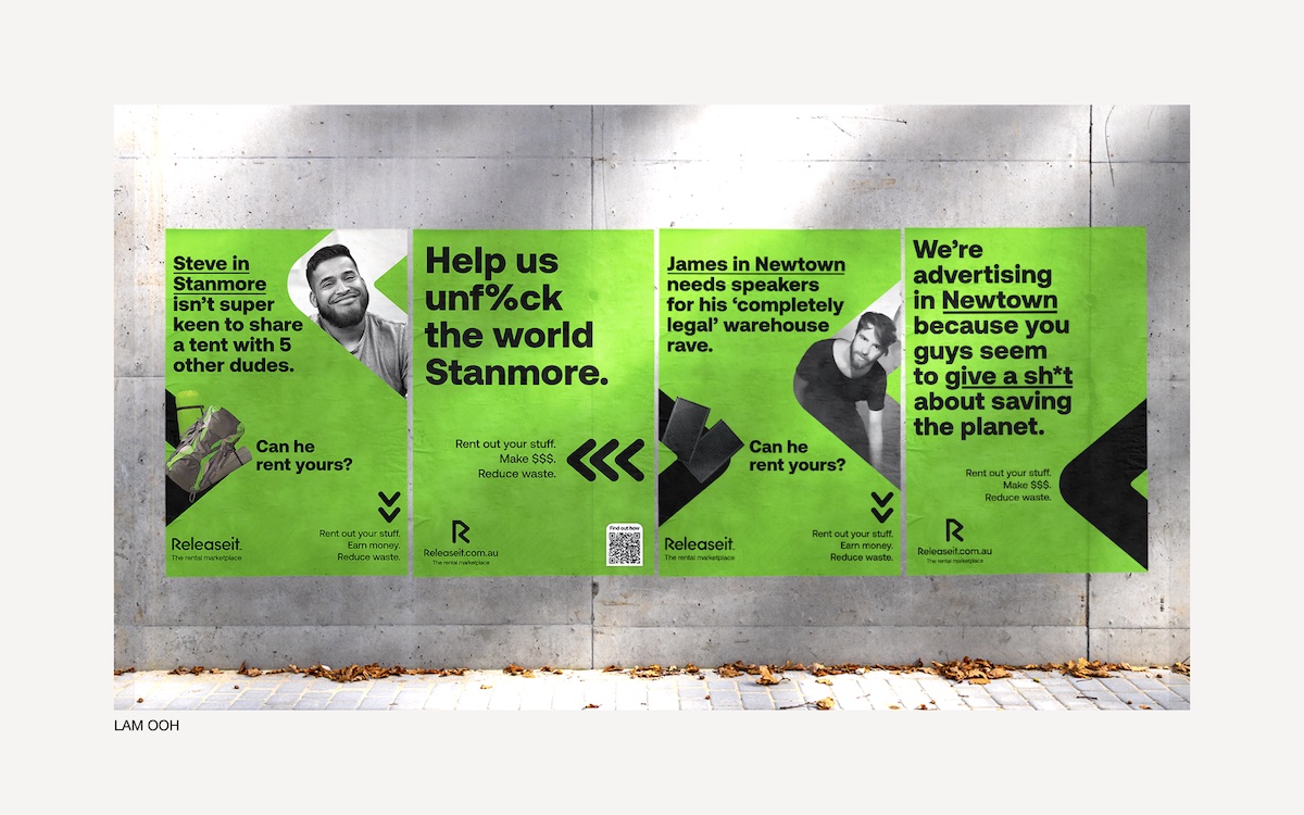Tech start-up Releaseit encourages Aussies to buy less and rent more in launch campaign via Edge