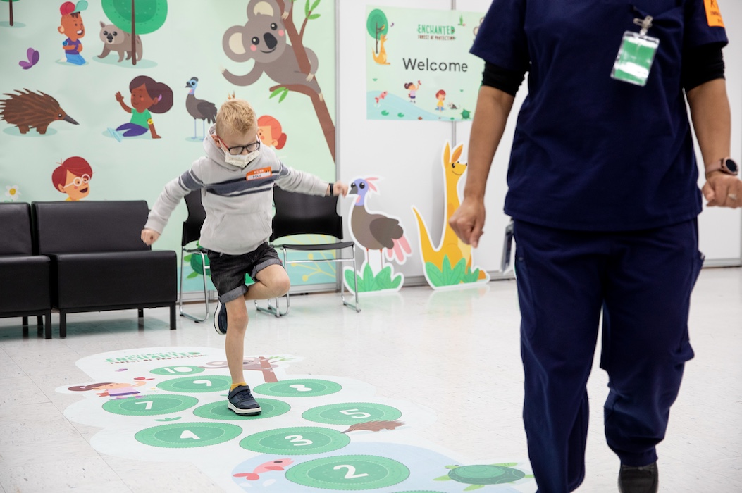 Think HQ creates an enchanting world for kids at Victoria’s Covid-19 vaccination hubs
