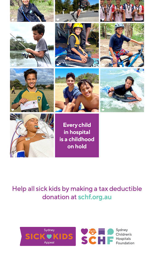 Sydney Children’s Hospital Foundation launches new integrated campaign for Sydney Sick Kids Appeal via Archibald Williams