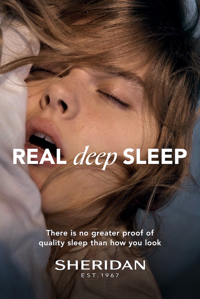 Sheridan shows exactly what deep sleep looks like in latest campaign via Fabric\TBWA