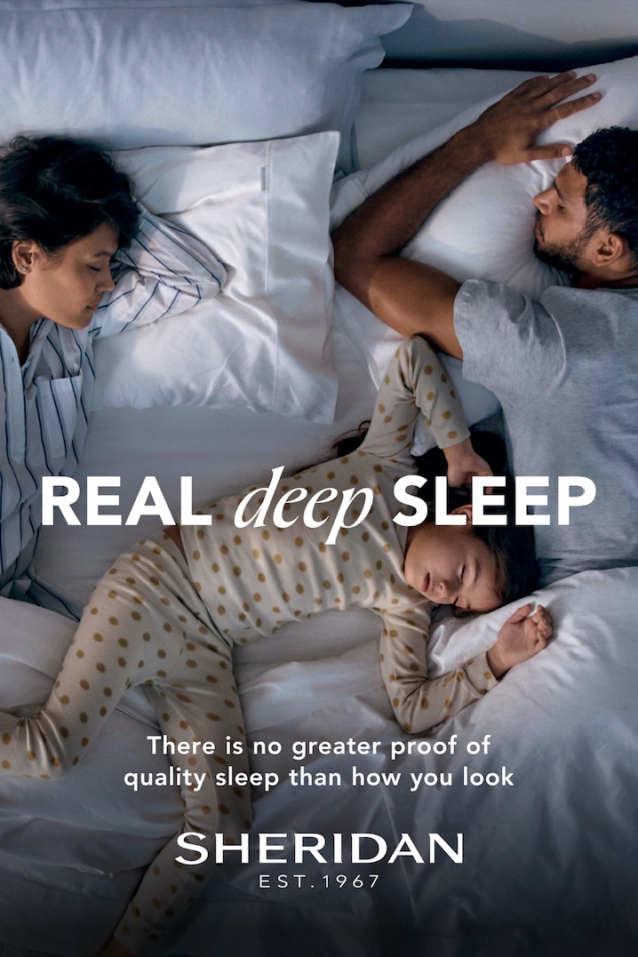 Sheridan shows exactly what deep sleep looks like in latest campaign via Fabric\TBWA