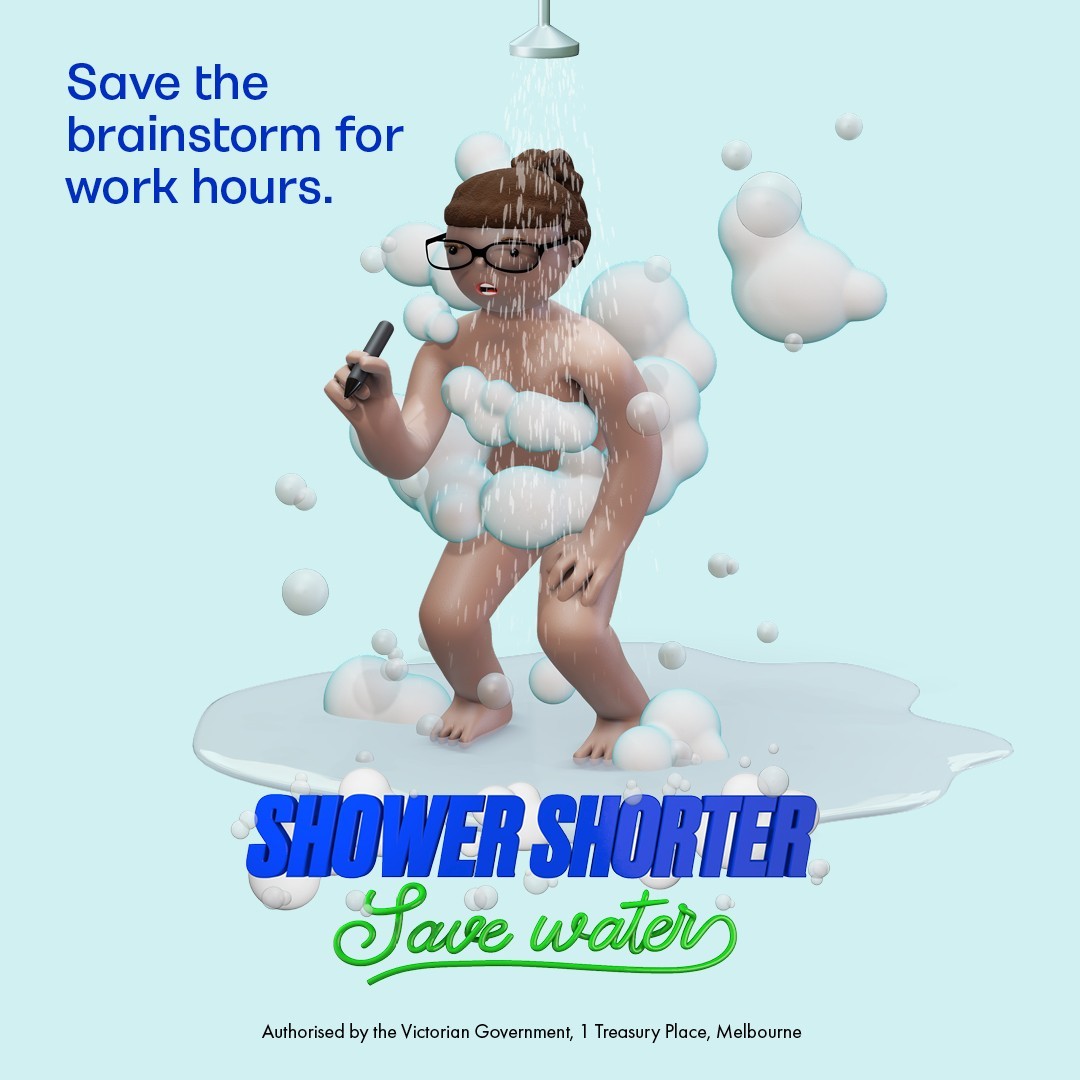 Yarra Valley Water inspires a shift to shorter showers in latest campaign via Think HQ