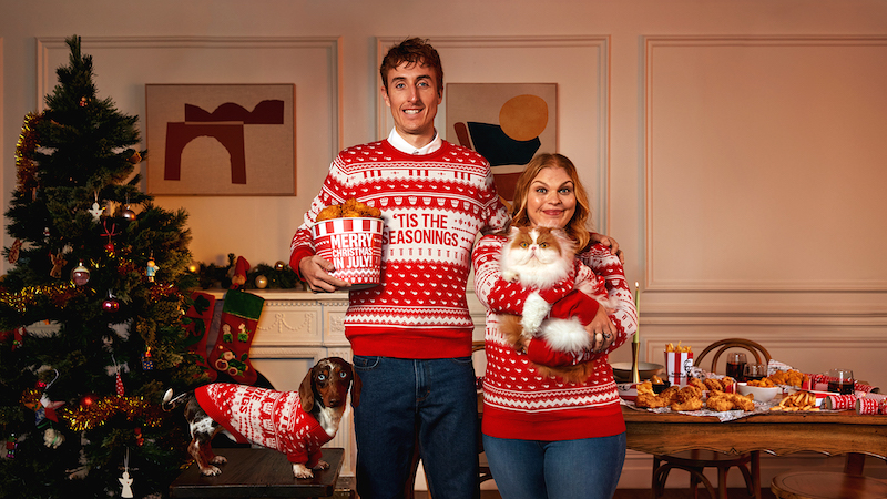 KFC drops limited-edition Chrissy jumpers for Aussies and fur babies in new campaign via Ogilvy