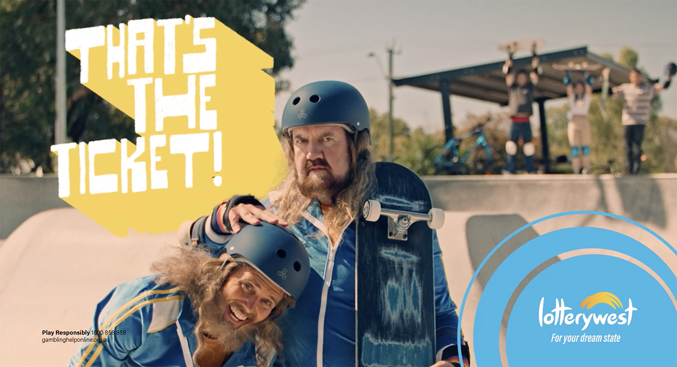 Comedian Dave Callan celebrates good stuff for WA in new ‘That’s the Ticket!’ Lotterywest campaign via 303 MullenLowe, Perth