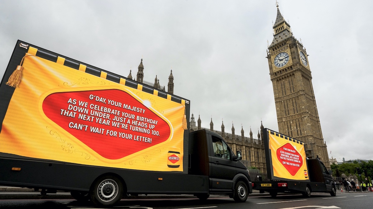 Vegemite requests a letter from the Queen ahead of 100th B’day in new campaign via Thinkerbell
