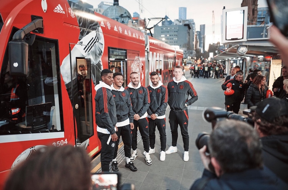Manchester United’s tour of Down Under gets turned upside-down courtesy of adidas + Gemba