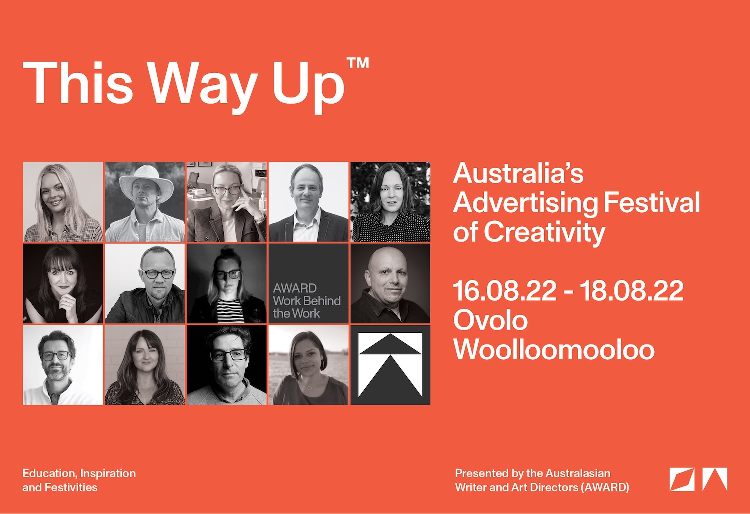 Industry innovators line up for This Way Up, AWARD’s signature creative festival ~ August 16-18