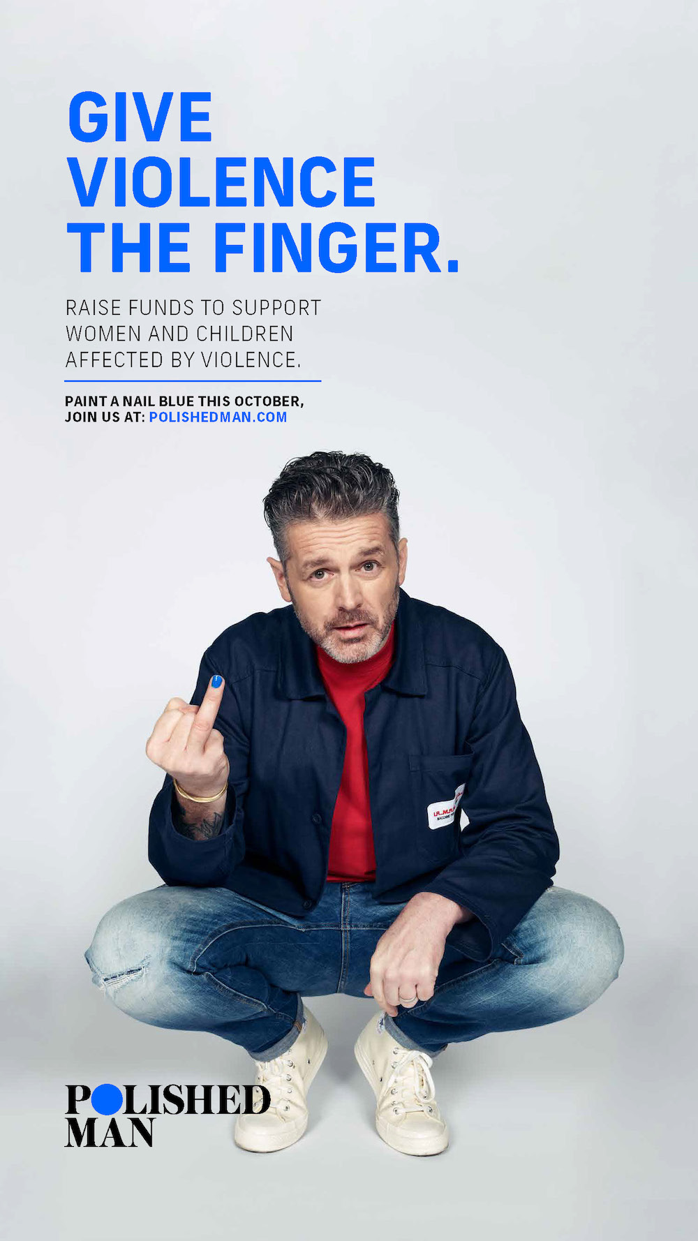 Polished Man is giving violence the finger in new pro bono campaign via By All Means