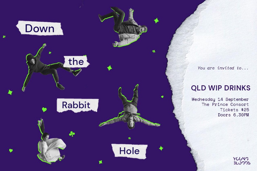 QLD Youngbloods to host QLD WIP Drinks: Down the Rabbit Hole Networking event Wed, Sept 14