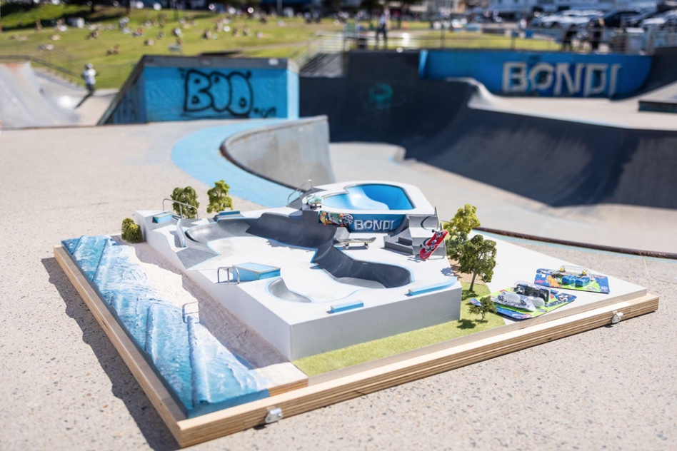 Hot Wheels Skate launches down under by shrinking iconic Bondi skatepark for fingerboarding in new campaign via Thinkerbell