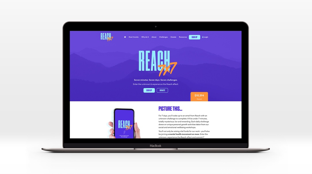 Reach launches the 7×7 Challenge with digital fundraising campaign via Trout Creative Thinking