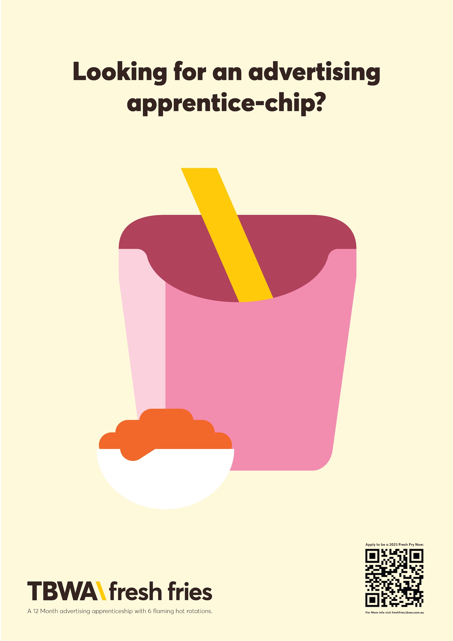 Applications open for TBWA\Melbourne + Adelaide 2023 Fresh Fries Program; deadline Friday 18 Nov