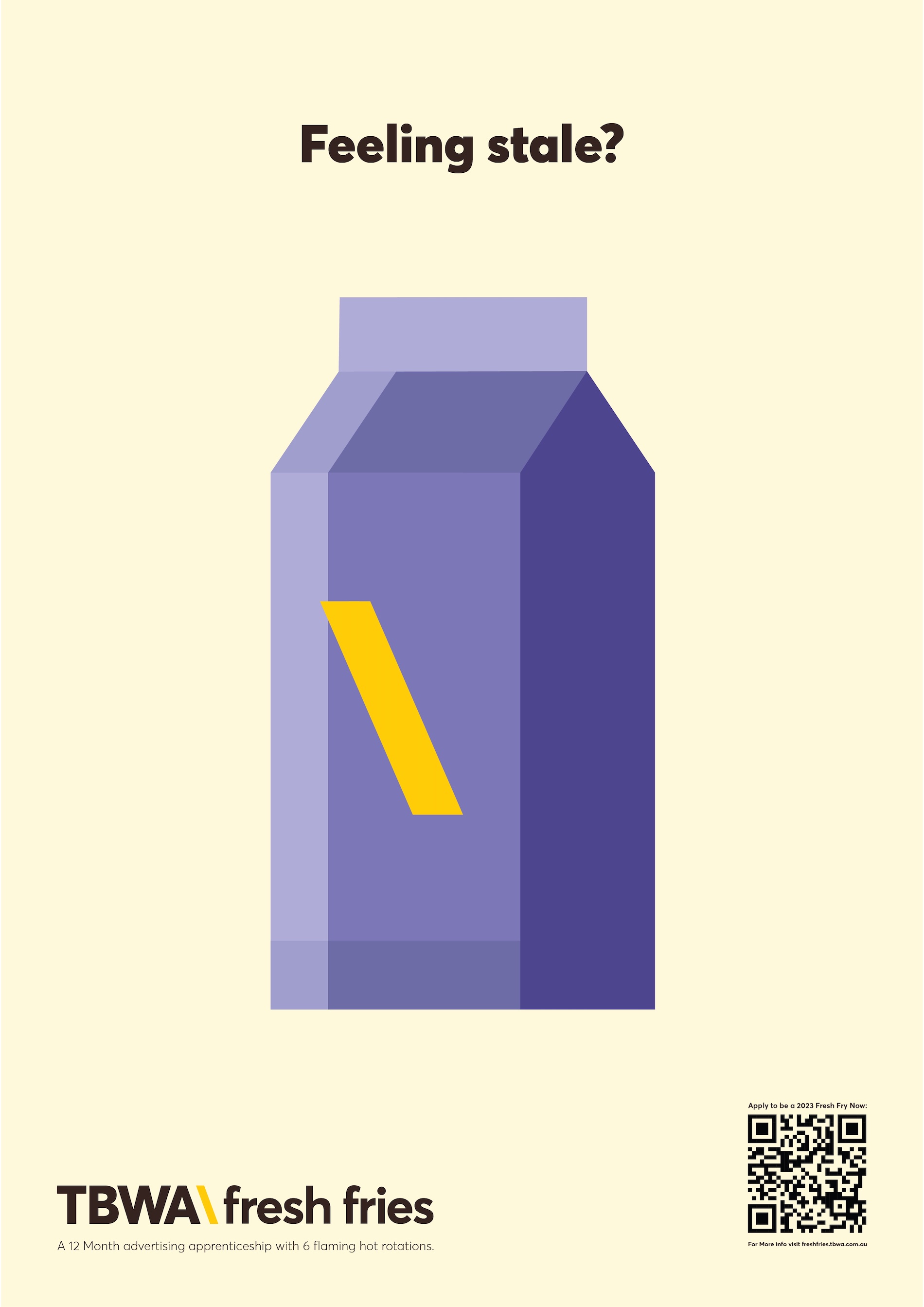 Applications open for TBWA\Melbourne + Adelaide 2023 Fresh Fries Program; deadline Friday 18 Nov