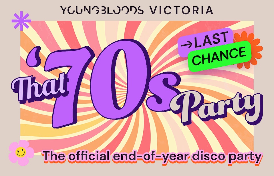 Last chance: Grab your ticket to Youngbloods VIC’s ‘That ‘70s Party’ on Thursday 1 Dec