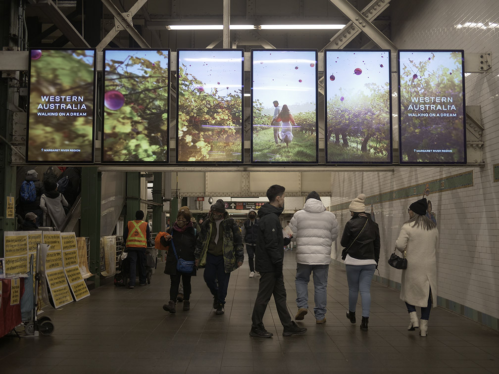 Tourism WA’s Walking On A Dream showcased in New York City’s Times Square on New Year’s Eve