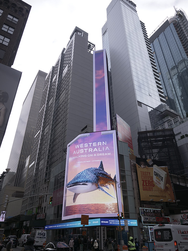 Tourism WA’s Walking On A Dream showcased in New York City’s Times Square on New Year’s Eve