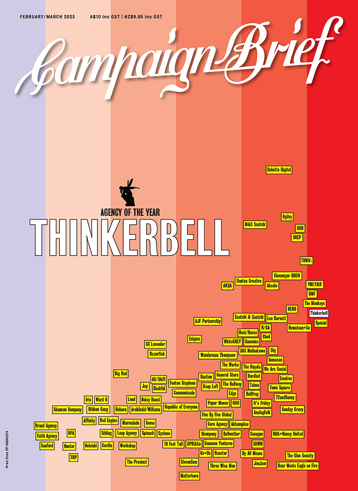 The agency’s promise of ‘Measured Magic’ has sure delivered in 2022. Why Thinkerbell is Campaign Brief Australian Agency of the Year