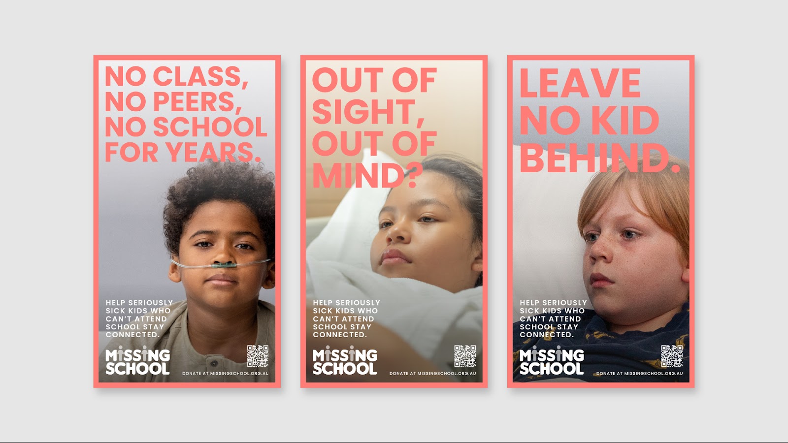 Seriously sick children lead MissingSchool’s poignant new ad campaign via Cocogun, Scoundrel, Rumble, UnLtd and Zenith