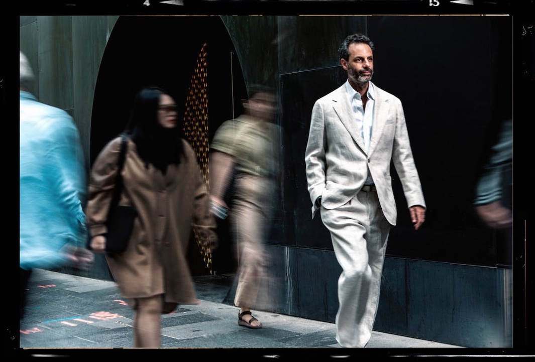 Merv’s Alina Gozin’a shoots latest cover for AFR with Australian movie producer Emile Sherman