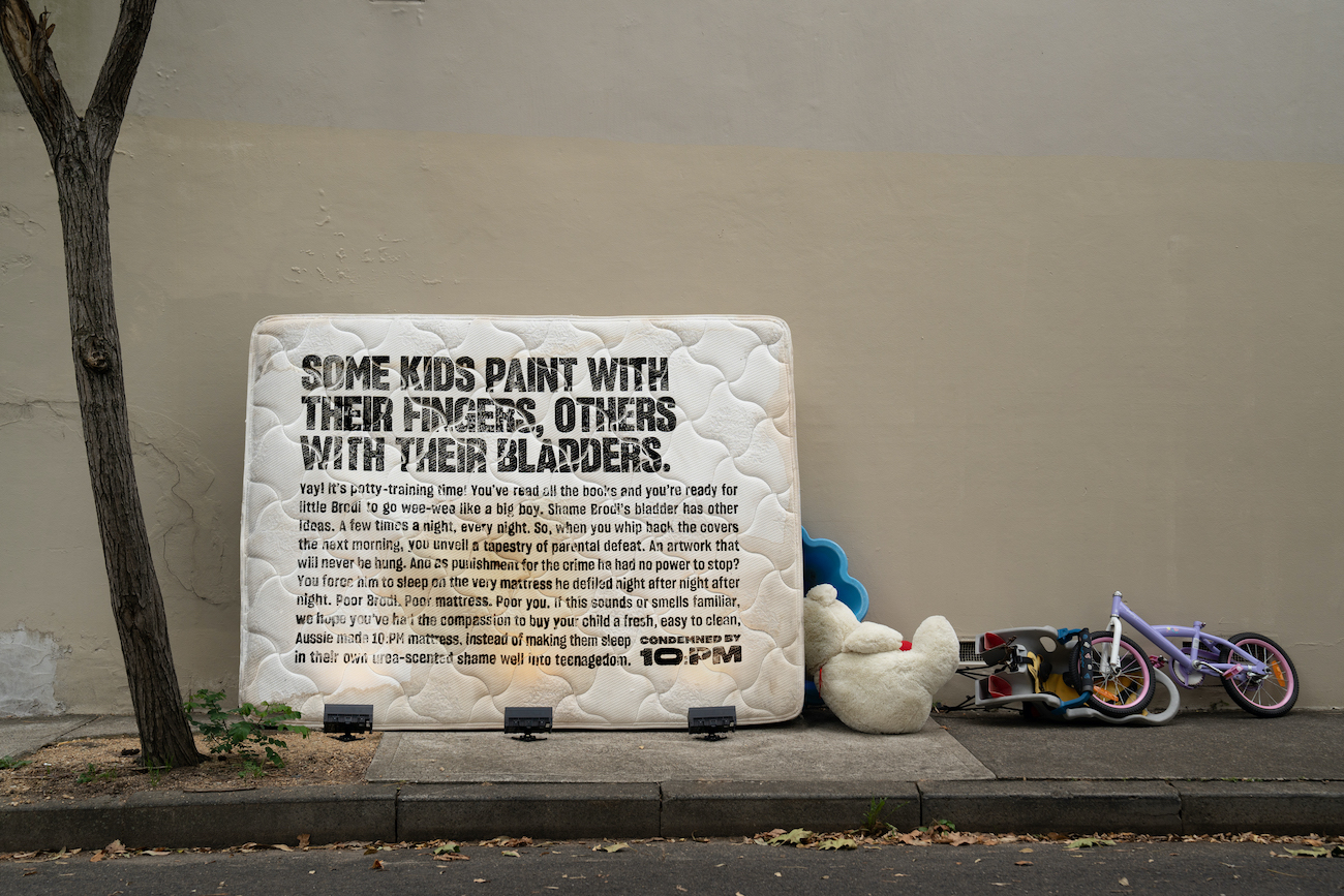 10:PM turns abandoned mattresses into unmissable media via Howatson+Company