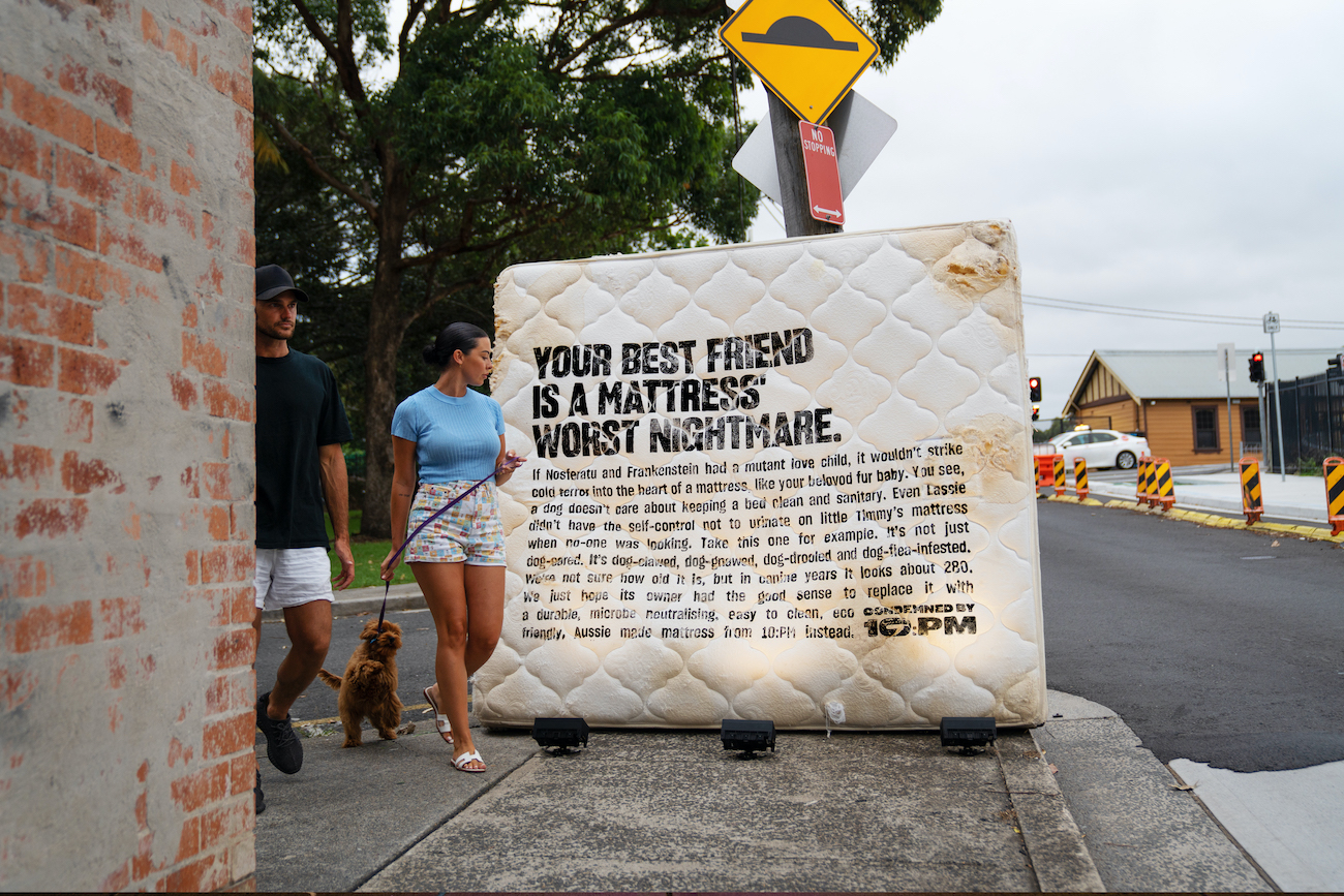 10:PM turns abandoned mattresses into unmissable media via Howatson+Company