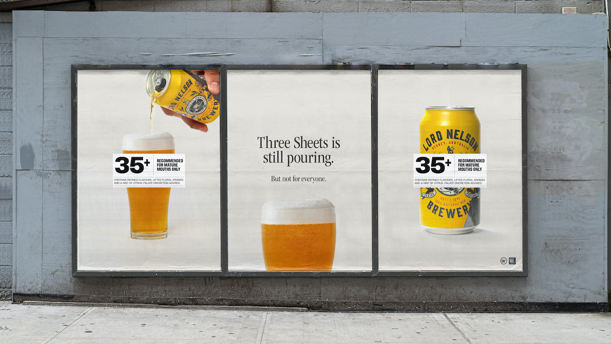 Lord Nelson Brewery raises the drinking age of Three Sheets Pale Ale to 35+ in new campaign via Howatson+Company