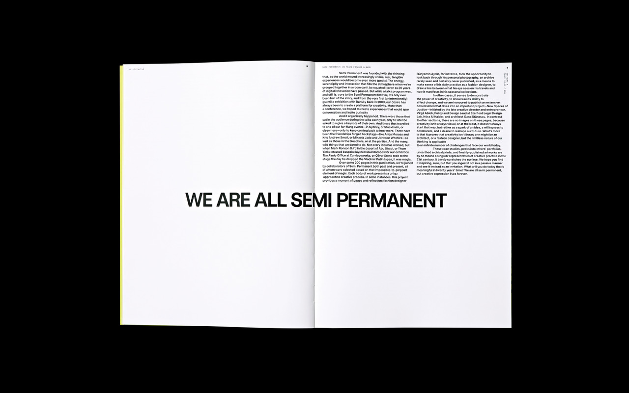 Semi Permanent launches first major published work ’20 YEARS FORWARD & BACK’