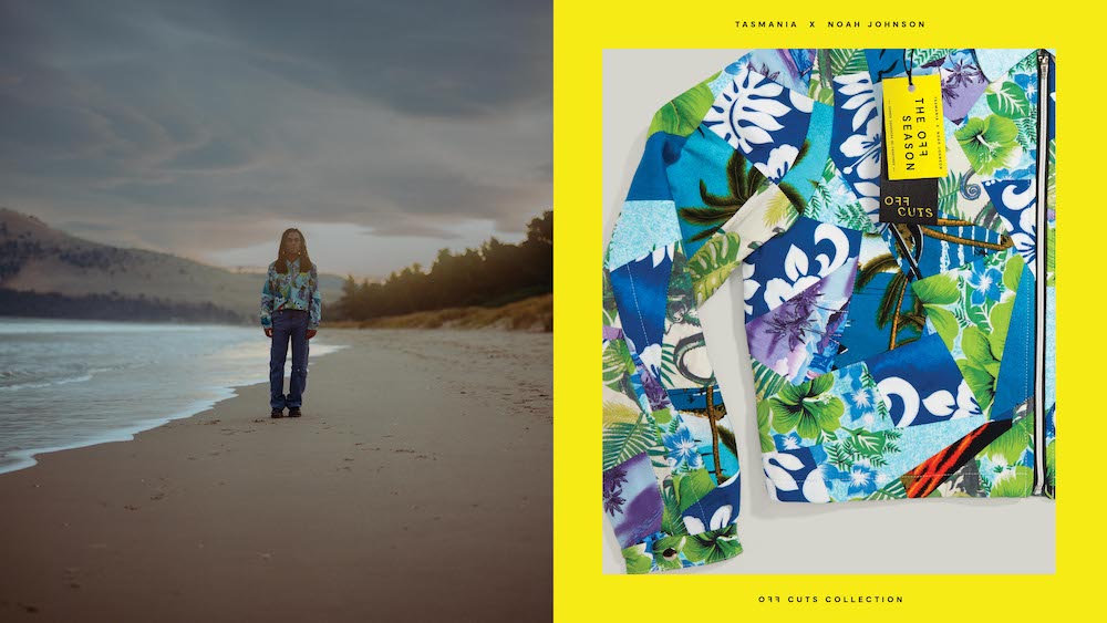 Tourism Tasmania and Noah Johnson upcycle discarded summer souvenirs to create ‘Off Cuts’ clothing range for the ‘Off Season’ via BMF