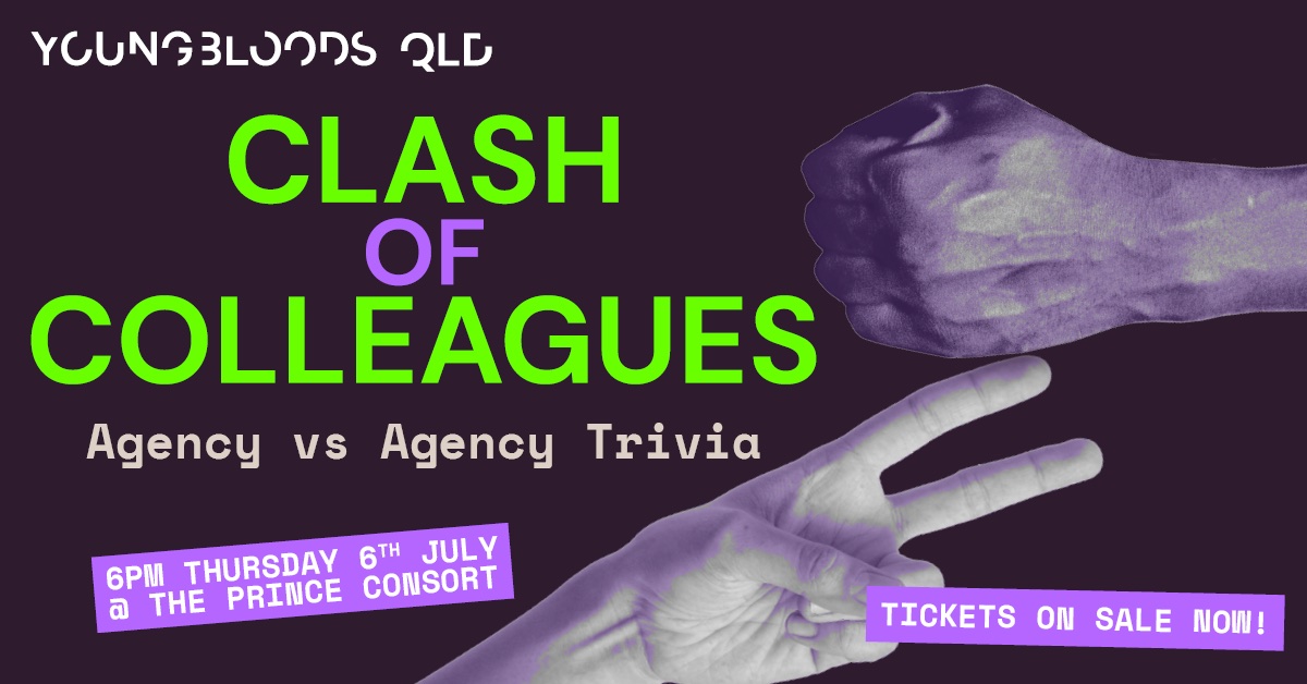 It’s the battle of the ad-nerds – Who will leave victorious after Queensland Youngbloods’ Clash of Colleagues trivia night, next Thurs July 6th