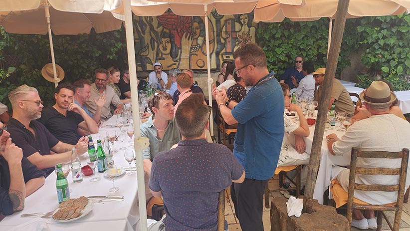 The Legendary CB Colombe d’Or Lunch – The heavy ad hitters hit the rosé in St Paul de Vence