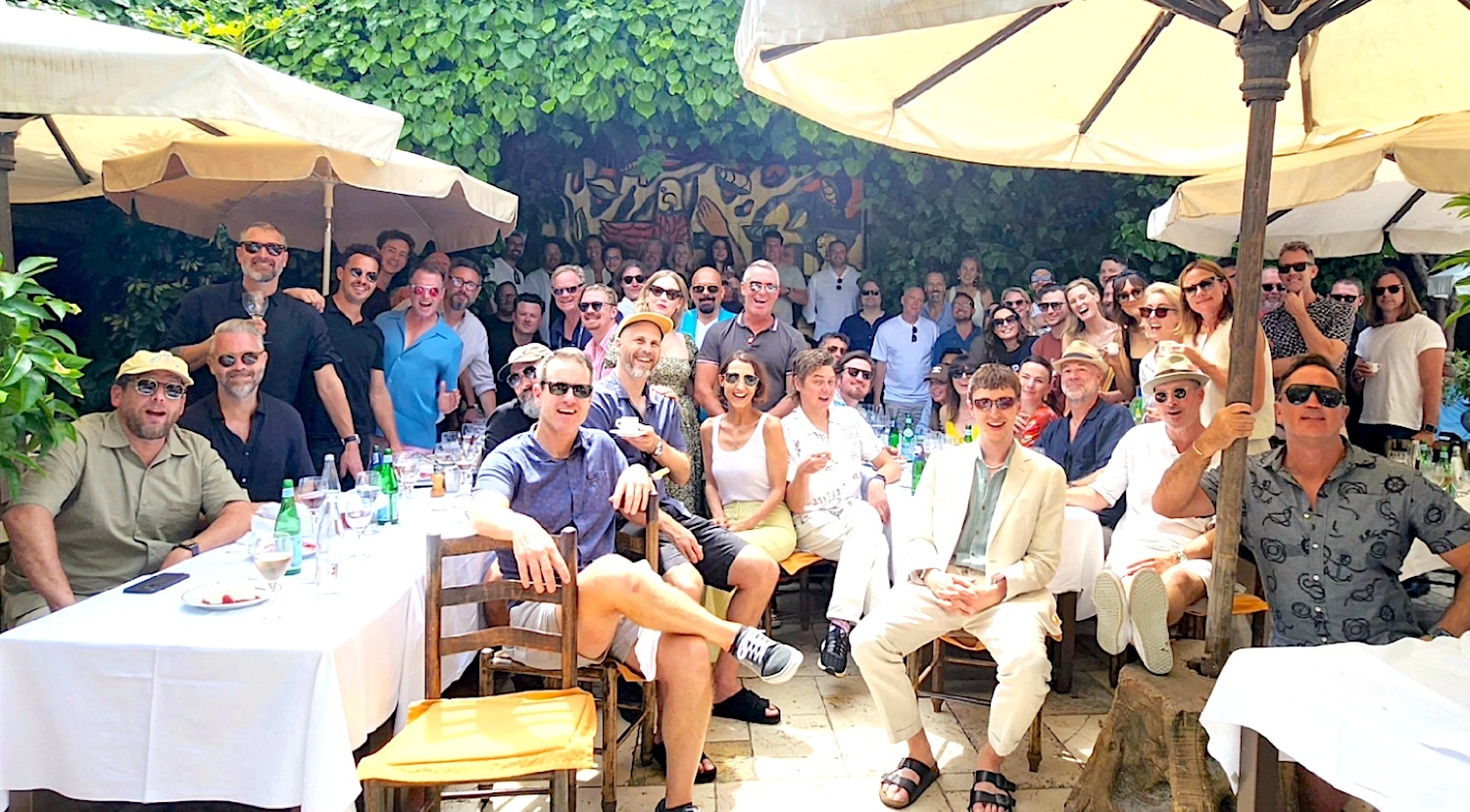 The Legendary CB Colombe d’Or Lunch – The heavy ad hitters hit the rosé in St Paul de Vence
