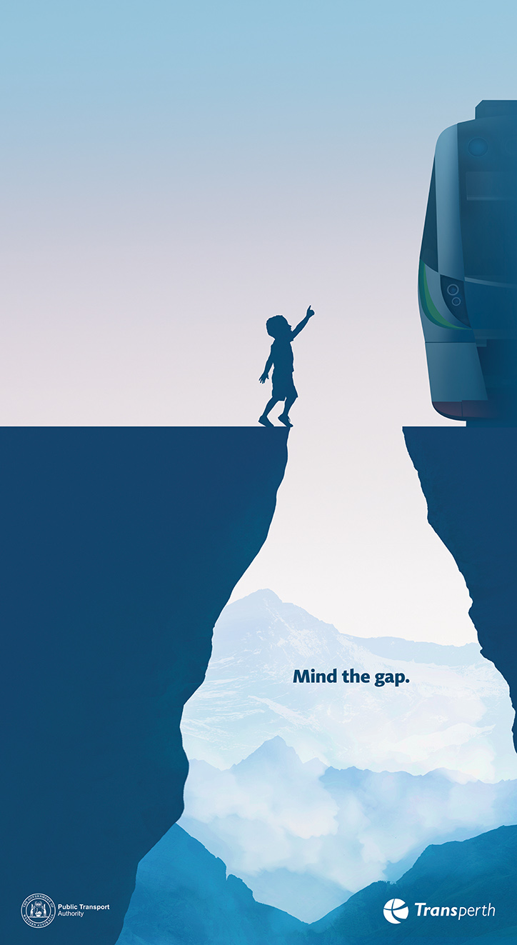 Public Transport Authority launches eye catching Mind The Gap safety campaign via Moonsail