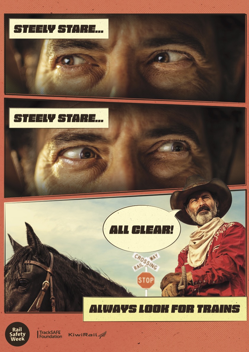 KiwiRail launches new ‘Steely Stare’ behaviour-change platform for rail safety via FEDERATION