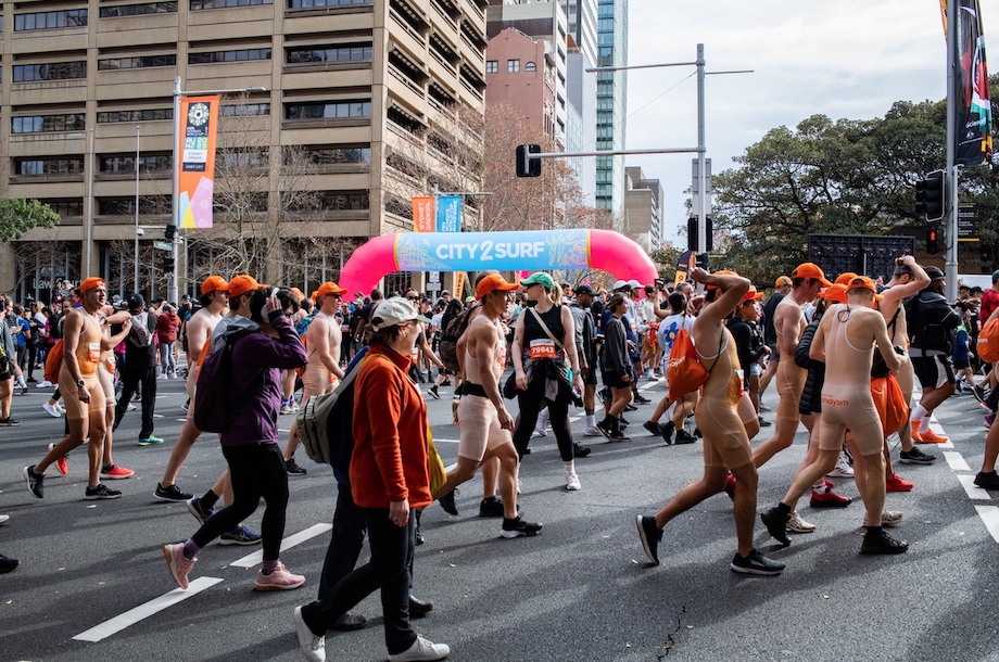 amaysim builds on TVC and brand platform with giant nudie run through Sydney