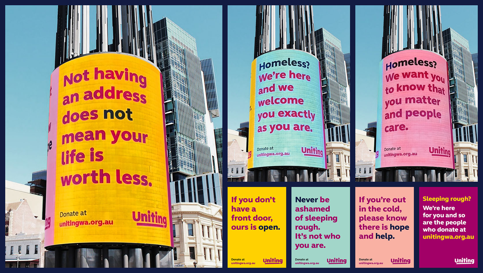 Uniting WA leads by example with Homelessness Week outdoor campaign via &Partners