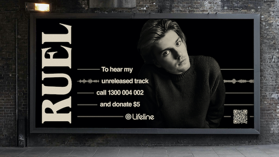 Lifeline and ARIA winning artist Ruel launch ‘The Release Line’, a phone line designed to help save Lifeline Australia via Thinkerbell
